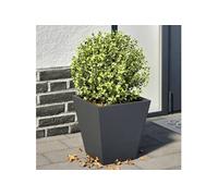 vidaXL Jardinières 2 pcs Anthracite 30x30x30 cm Acier, jardinière d'extérieur, boîte à Fleurs, boîte de Jardin, jardinière de Patio, boîte à Plantes