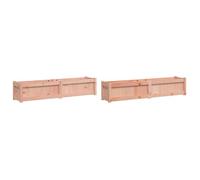 Jardinières - (2 pcs) - bac à fleurs de terrasse - bois massif douglas 150x31x31 cm LL394