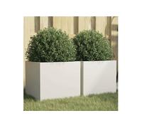 VidaXL Jardinières 2 pcs Blanc 32x30x29 cm
