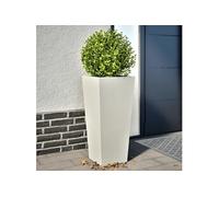 Jardinières 2 pcs blanc 35x35x75 cm acier