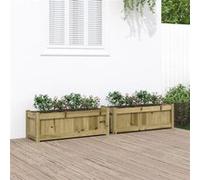 vidaXL Bac à plantes en bois de pin imprégné 2 pcs