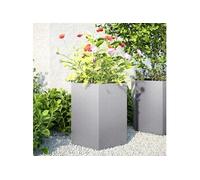 vidaXL Bacs à plantes de jardin 2pcs hexagonaux 46x40x45cm Acier galvanisé