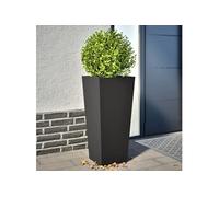 vidaXL Bac à plantes 2 pcs. noir 35x35x75 cm acier