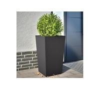 Jardinières 2 pcs noir 45x45x75 cm acier, jardinière d'extérieur, boîte à fleurs, boîte de jardin, jardinière de 851095