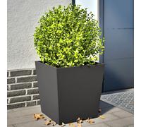 vidaXL Bac à plantes 2 pcs. noir 45x45x75 cm acier