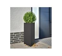 vidaXL, lot de 2 bacs à plantes triangulaires noirs, 40 x 34,5 x 75 cm, en acier