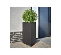 vidaXL Jardinières triangulaires 2 pièces 50×43×75 cm acier noir