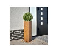 vidaXL Bac à plantes 2 pcs Triangulaire 30x26x75 cm Acier corten résistant aux intempéries