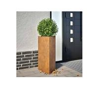 vidaXL - Lot de 2 jardinières triangulaires 40 x 34,5 x 75 cm en acier résistant aux intempéries