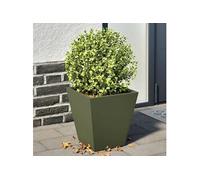 Vidaxl Jardinières 2 Pcs Vert Olive 30x30x30 Cm Acier