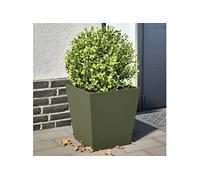vidaXL Lot de 2 jardinières - Vert olive
