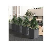 vidaXL Bac à plantes 364187 – 4 pcs. Polypropylène Noir 30x30x37 cm