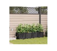 Jardinières avec système d irrigation 4 pcs Noir