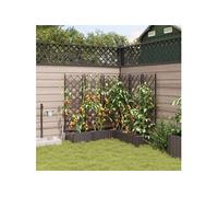 vidaXL Jardin - Jardinière, lot de 5, marron, 120 x 120 x 126 cm, plastique