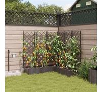 vidaXL Jardinière Jardin lot de 5 en polypropylène avec système d'irrigation marron 120x120x126 cm