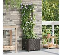 Jardinière de jardin vidaXL, marron, 40 x 40 x 142 cm, en plastique