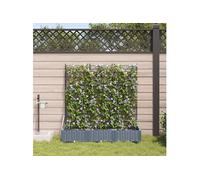 vidaXL Jardinières, lot de 3, système d'irrigation, gris clair, 120 x 40 x 126 cm, plastique