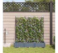 Jardinières avec système d irrigation par eau 3 pcs Gris clair Gris clair G