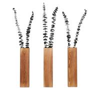 Jardinières murales - Lot de 2 vases muraux - Bois - Pour fleurs et plantes vertes - Fixation murale - Style moderne - Couleur kaki foncé
