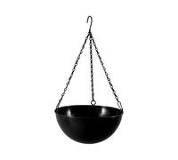 Jardinières Suspendues de 10 Pouces pour Plantes D'intérieur et D'extérieur, 1 Paquet de Pots de Fleurs Suspendus sans Trous de Drainage, Cintre pour Plantes en Fer Noir, Parfait pour(Noir 25,5 cm)