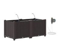 Jardinières Vidaxl Avec Système D'irrigation 2 Pcs Marron
