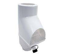 Jardinion Filtre pluie, séparateur feuilles 30,5 x 12 x 17,5cm Blanc | Séparateur de feuilles pour descente, collecteur pour récupérateur, raccord gouttière, siphon avec clapet