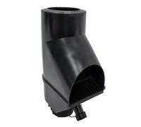 Jardinion Filtre pluie, séparateur feuilles 30,5 x 12 x 17,5cm Noir | Séparateur de feuilles, collecteur pour récupérateur d'eau, raccord gouttière, clapet pour tuyau de descente