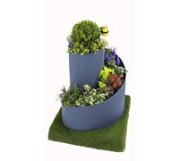 Jardinion Spirale Herbes Plantes Gris 80cm x Ř80cm, Spirale d'Épices pour Jardin
