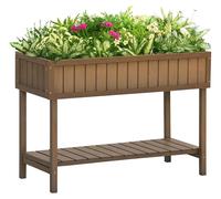 Jardiniššre sur Pieds carršŠ Potager šŠtagššre dim. 110L x 46l x 76H cm 8 Compartiments Inserts d'irrigation Bois de Sapin