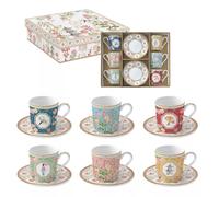 JARDINS D'ORIENT Coffret 6 tasses à café 10 n Porcelaine
