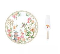 JARDINS d'ORIENT Coffret plat à tarte D32 cm en porcelaine - Easy Life