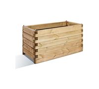 Jardipolys Bac à Fleurs en Bois Olea 208 L - 150 x 50 x H50 cm en Bois - 150 x 50 x 50 cm - Cerland