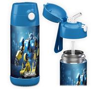 Jarlson® Gourde Enfant CHARLI [350ml] Bouteille Isotherme Anti Fuite avec Paille pour Garçons & Filles - Sans BPA & Phthalates - Gourde Inox pour École, Maternelle & Sport (Robot)