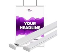 JAROGRAF Rail de serrage en aluminium pour posters, cadre pliant, porte-affiche (Largeur: 150 cm)