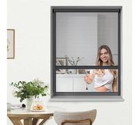 jarolift 4 en 1 Zanzara Moustiquaire Enroulable Pour fenêtres, Cadre En Aluminium, Toile En Fibre De Verre Robuste, 160 x 180 cm (larg x H), Anthracite