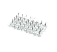 jarolift kit de fixation pour moustiquaire rideau magnétique, pour cadre en bois, 40 punaises, petits clous, Blanc