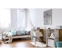 Jarolift Moustiquaire/ciel de lit Blanc 1250 x 250 cm