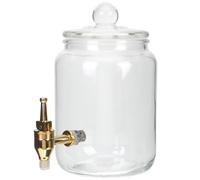 Jarre en Verre avec Robinet, Bouteille Scellée Transparente pour Boissons | Bocal Verre de Conservation, Large Ouverture Pratique, Versement Facile, pour Jus de Fruits et Fabrication de Vin