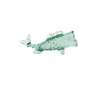 Jarre en verre recyclé transparent Fish