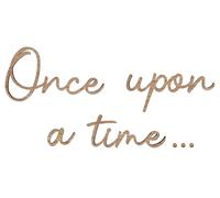 JarThenaAMCS Panneau d'angle en bois « Once Upon a Time » - Décoration murale pour chambre d'enfant - Bibliothèque - Décoration d'intérieur - Cadeau pour bébé