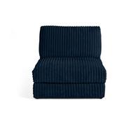 Jasper - module d'assise sans accoudoirs - en velours côtelé grosses côtes - Bleu