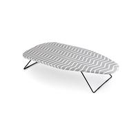 Jata Table à repasser HPLA8214 75x34 cm – Pliable, housse coton gris/blanc, peut être suspendue