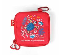 Jata HOGAR HPOR7203 - Sac repas pour enfant, sandwich réutilisable, intérieur isolant (chaud-froid) avec poche, étiquette d'identification, avec mousqueton, fabriqué avec matériau recyclé