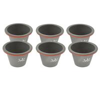 Jata Hogar MC67 Lot de 6 moules en silicone gris 7,5 x 5,5 cm