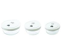 Jata Hogar RC50 - Ensemble de Ronds de bocaux hermétiques en Verre trempé, 3 pièces
