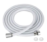 JatilEr Flexible de Douche 3m PVC, Tuyau de Rechange Universel Lisse Extra Long Avec 2 Rondelles, Anti-Torsion, Anti-Fuite et Pliure (296 cm)