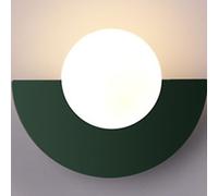 Jatwefiv Applique Murale Minimaliste Lampe Murales Intérieur Géométrique Appliques Mural Globe en Couleur Macaron Appliqué Chevet de Chambre pour Salon Couloir Vestiaire,Vert