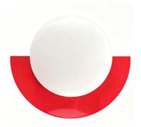 Jatwefiv Applique Murale Minimaliste Lampe Murales Intérieur Géométrique Appliques Mural Globe en Couleur Macaron Appliqué Chevet de Chambre pour Salon Couloir Vestiaire,Rouge