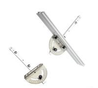Jauge à onglets avec butée de piste et support, règle d'angle réglable pour scie à table, gabarit de rail de guidage en alliage d'aluminium pour des coupes précises (415 mm (D)