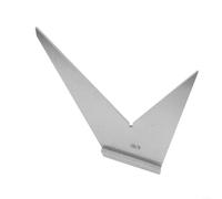 Jauge biseautée multi-angles avec base, règle d'angle et rapporteur en acier au carbone, conforme à la norme DIN 875/2, pour mesure 30°, 45°, 90°, 120°, plaqué chrome (130 x 70 mm)